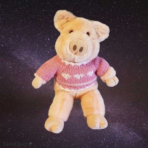 𝅺ANIMALAND Pink Pig 15" Plush Stuffed Animal Toy - Picture 1 of 4